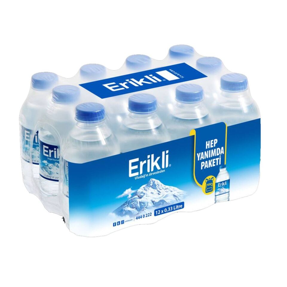 Erikli 0,33 lt  pet su 12'li